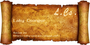 Laky Csongor névjegykártya